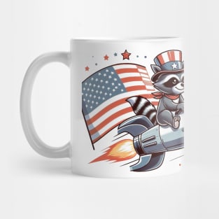 A Whimsical Tribute to American Culture in Cartoon Style Mug